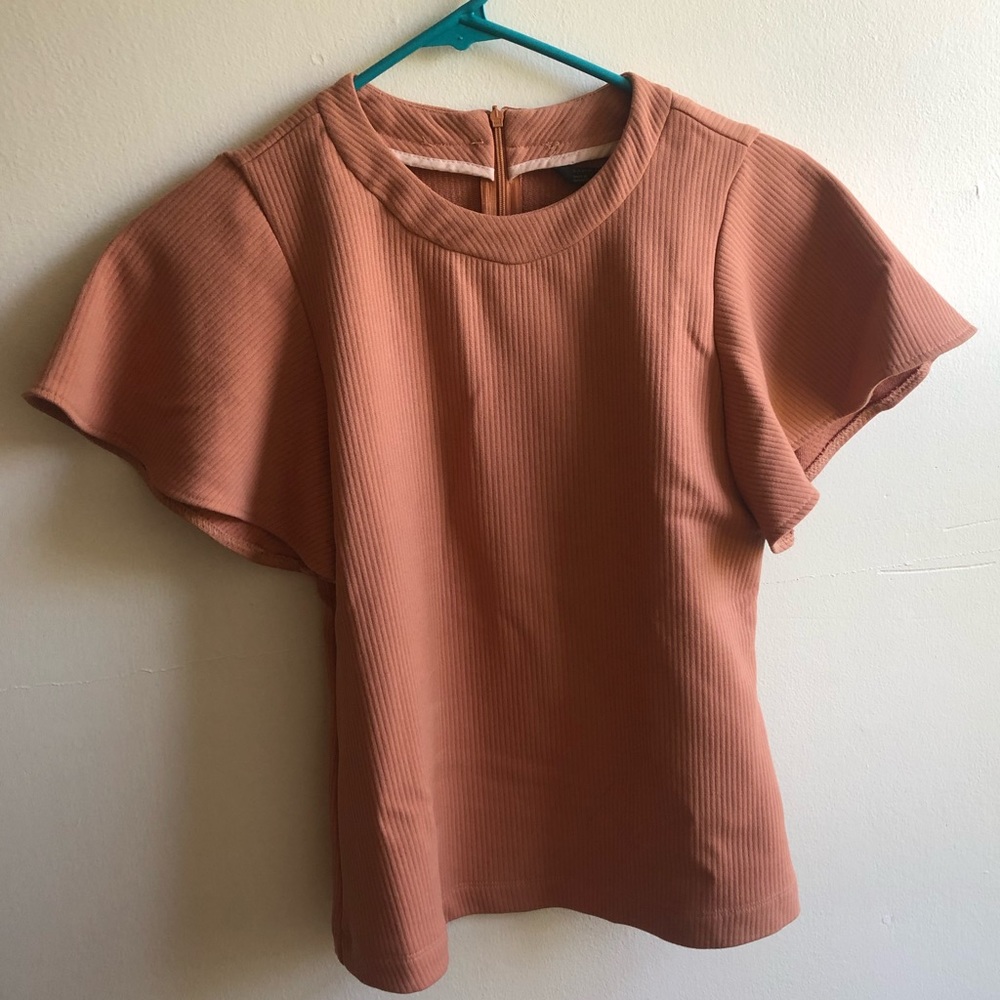 Zara Ruffle Short Sleeve Top